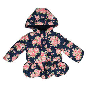 Unknown Brand Girls Navy Floral Jacket size: 12 Months